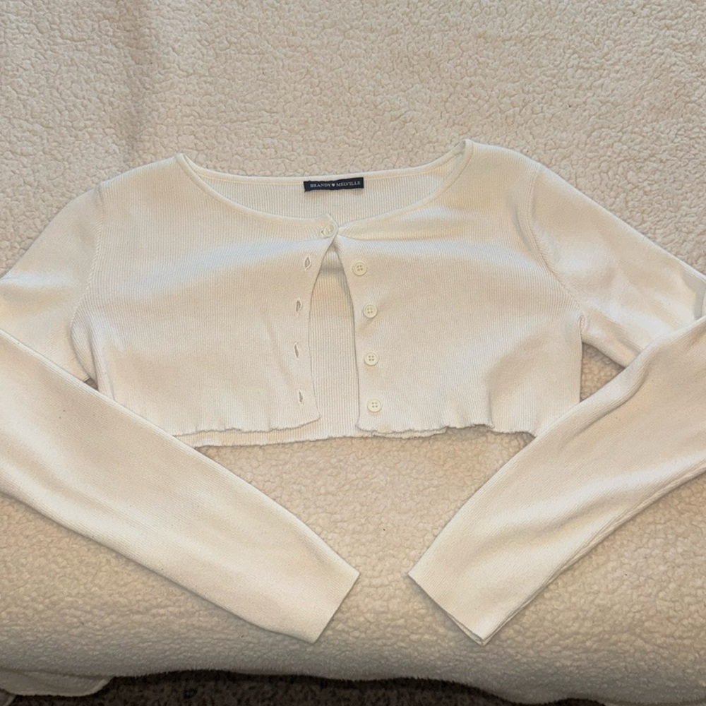 Brandy Melville/john Galt white knit cardigan